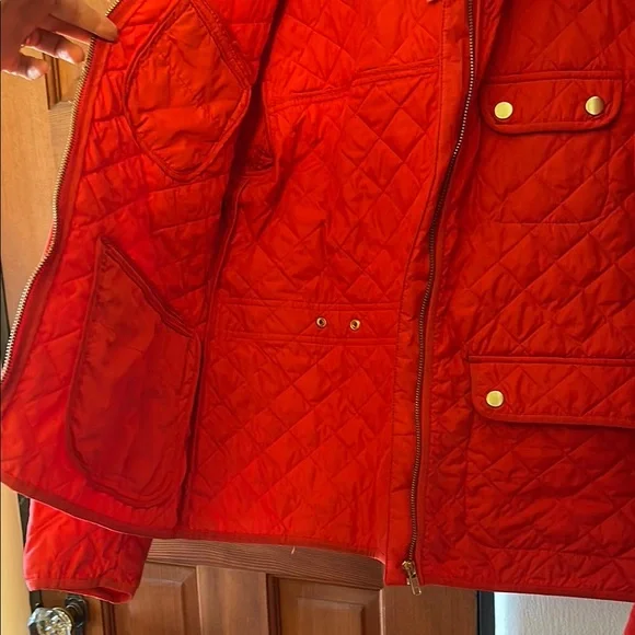 J. Crew Red Quilted Jacket - Picture 5 of 6